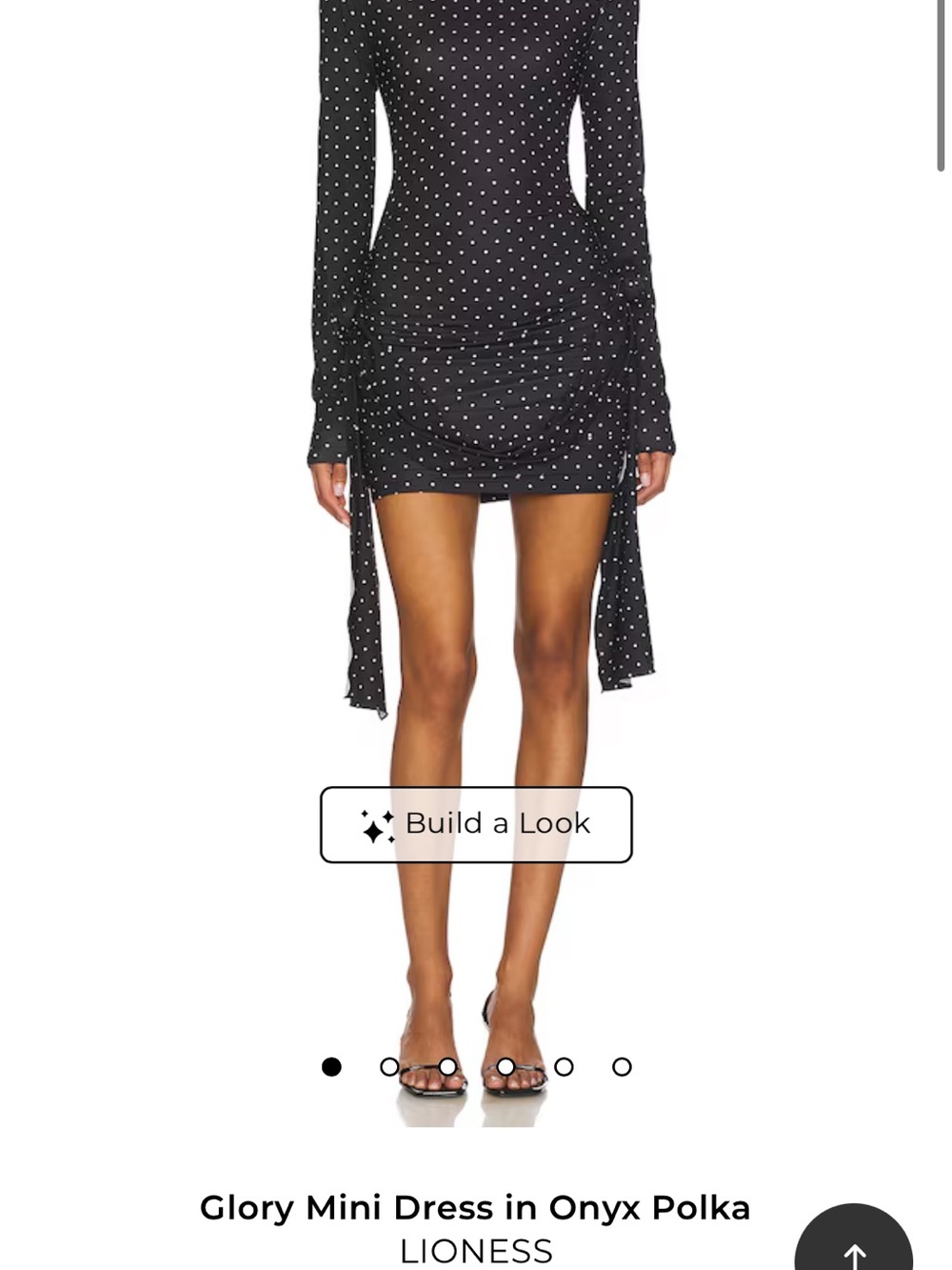 Lioness Black & White Polka Dot Long-Sleeve Mini Dress
